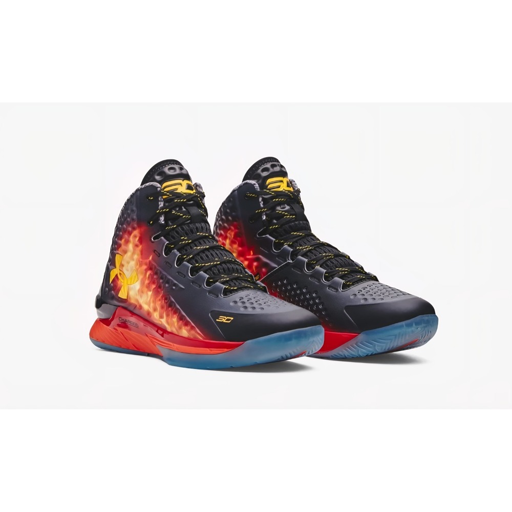 UNDER ARMOUR CURRY 1 RETRO Jam Fire Basketball Shoes Mens 13 3028138-001